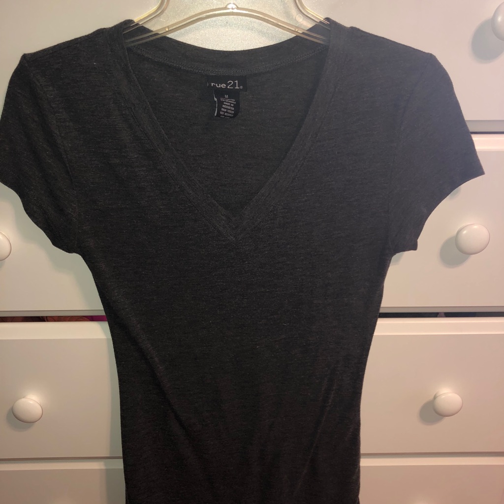 Gray V Neck